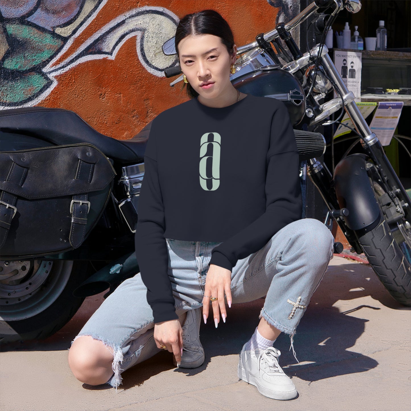 Owllux Apparel Logo Cropped Sweatshirt